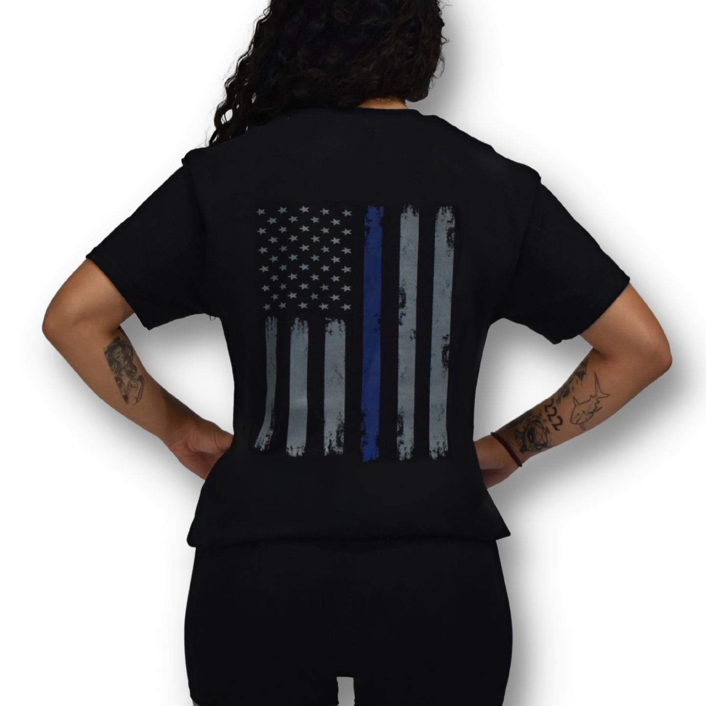 Thin Blue Line Flag Tee
